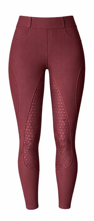 Damen Reitleggings Bordeaux Rot