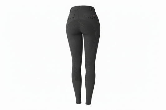 Damen Reitleggins Dunkel Grau