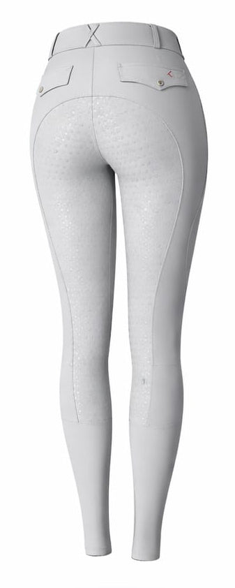 Damen Reitleggins Hellgrau