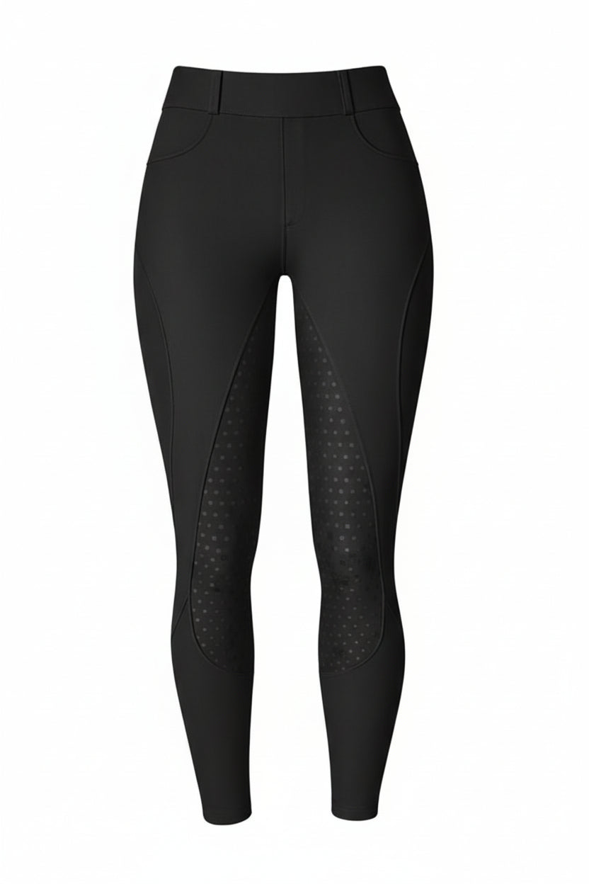 Damen Reitleggins Schwarz