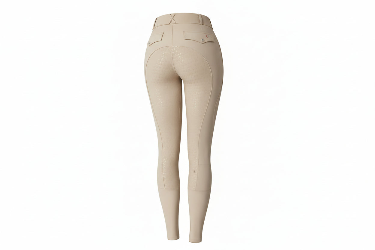 Damen Reitleggins Beige