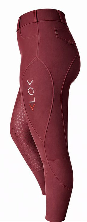 Damen Reitleggings Bordeaux Rot