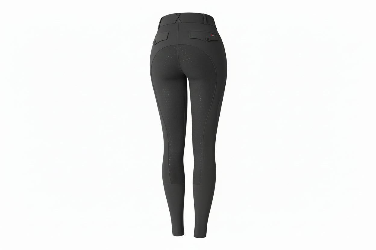 Damen Reitleggins Dunkel Grau