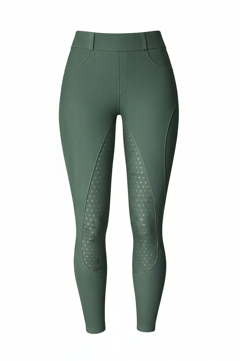 Damen Reitleggings Oliv